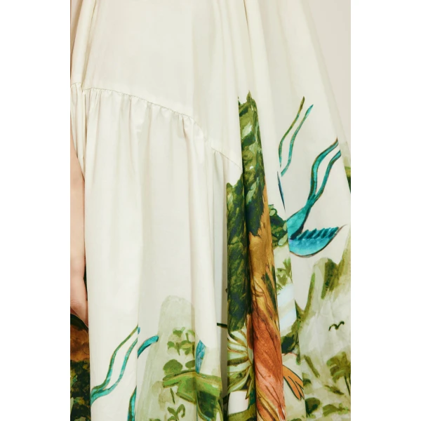 Alemais Toucan Tango Midi Dress  Sustainable Dresses with Alemais print - Coveti Australian Designer