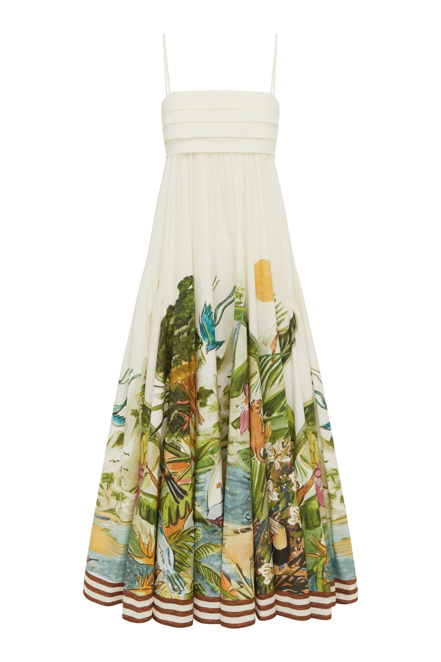Toucan Tango Midi Dress by Alemais - Dresses Alemais Toucan Tango Midi Dress Sustainable Dresses with Alemais print - Coveti Australian Designer