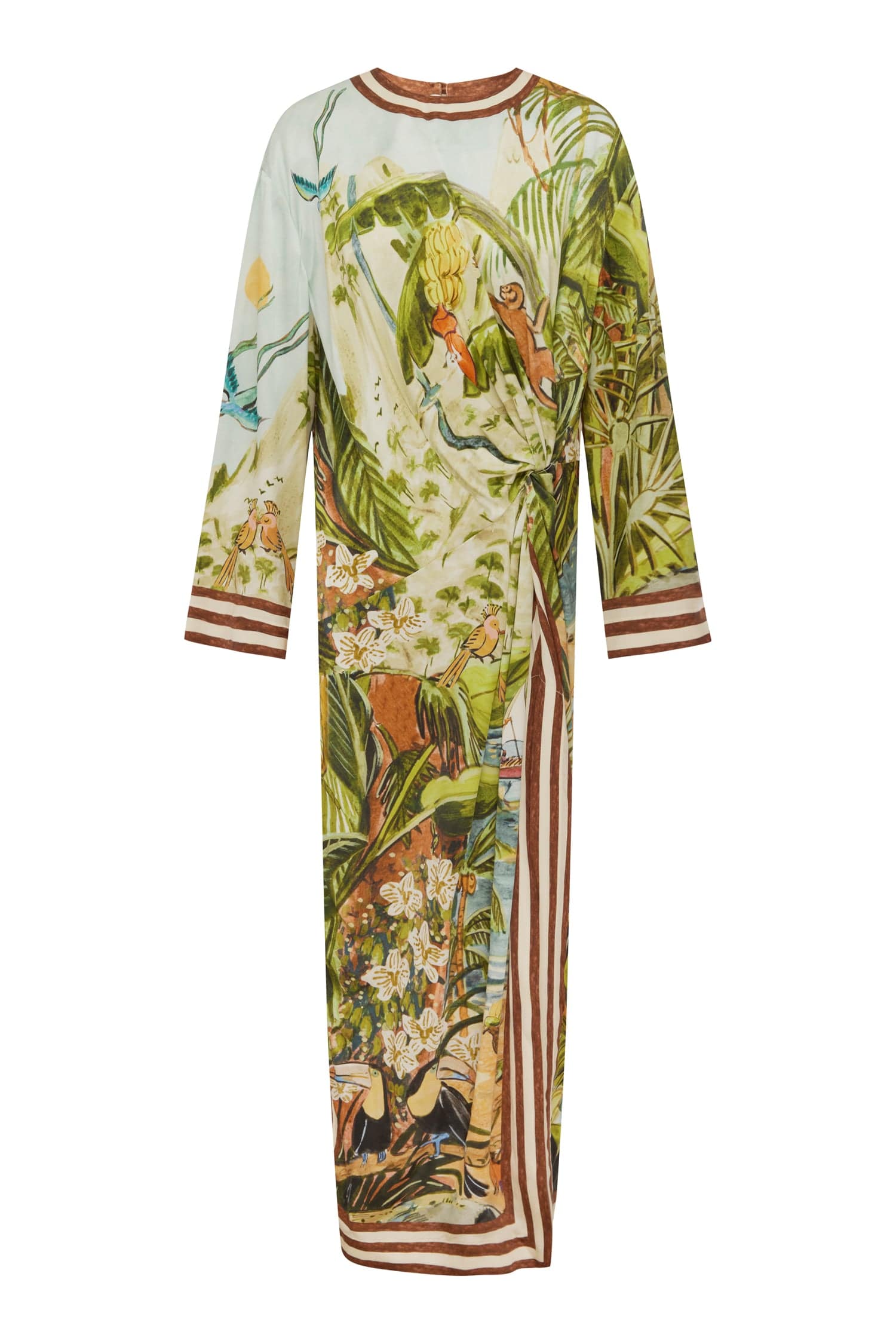 Alemais Toucan Tango Silk Midi Dress