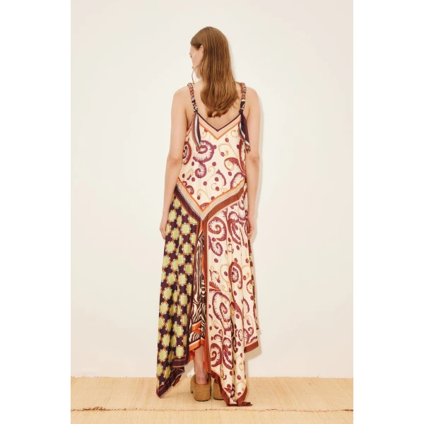 Alemais Wilson Silk Midi Dress  Sustainable Dresses with Alemais print - Coveti Australian Designer