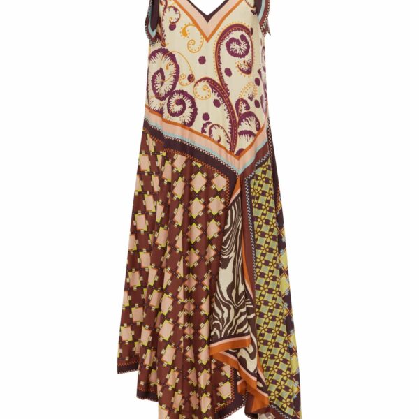 Alemais Wilson Silk Midi Dress  Sustainable Dresses with Alemais print - Coveti Australian Designer