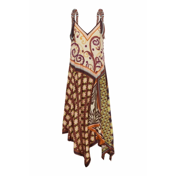 Alemais Wilson Silk Midi Dress  Sustainable Dresses with Alemais print - Coveti Australian Designer
