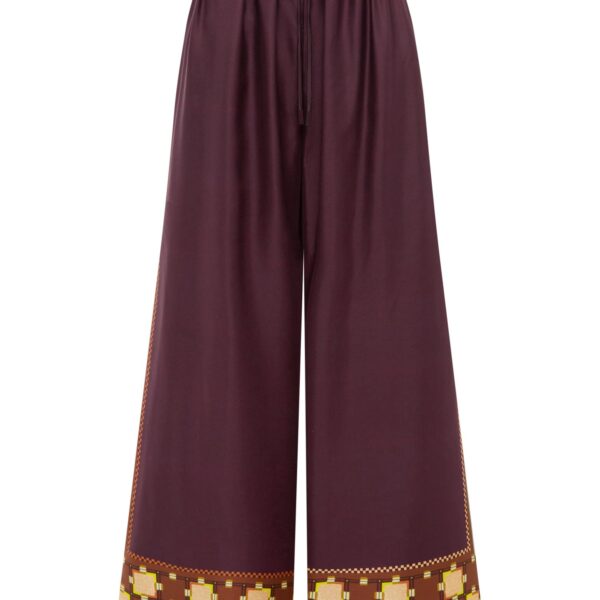 Alemais Wilson Silk Pant  Sustainable Pants with Alemais print - Coveti Australian Designer