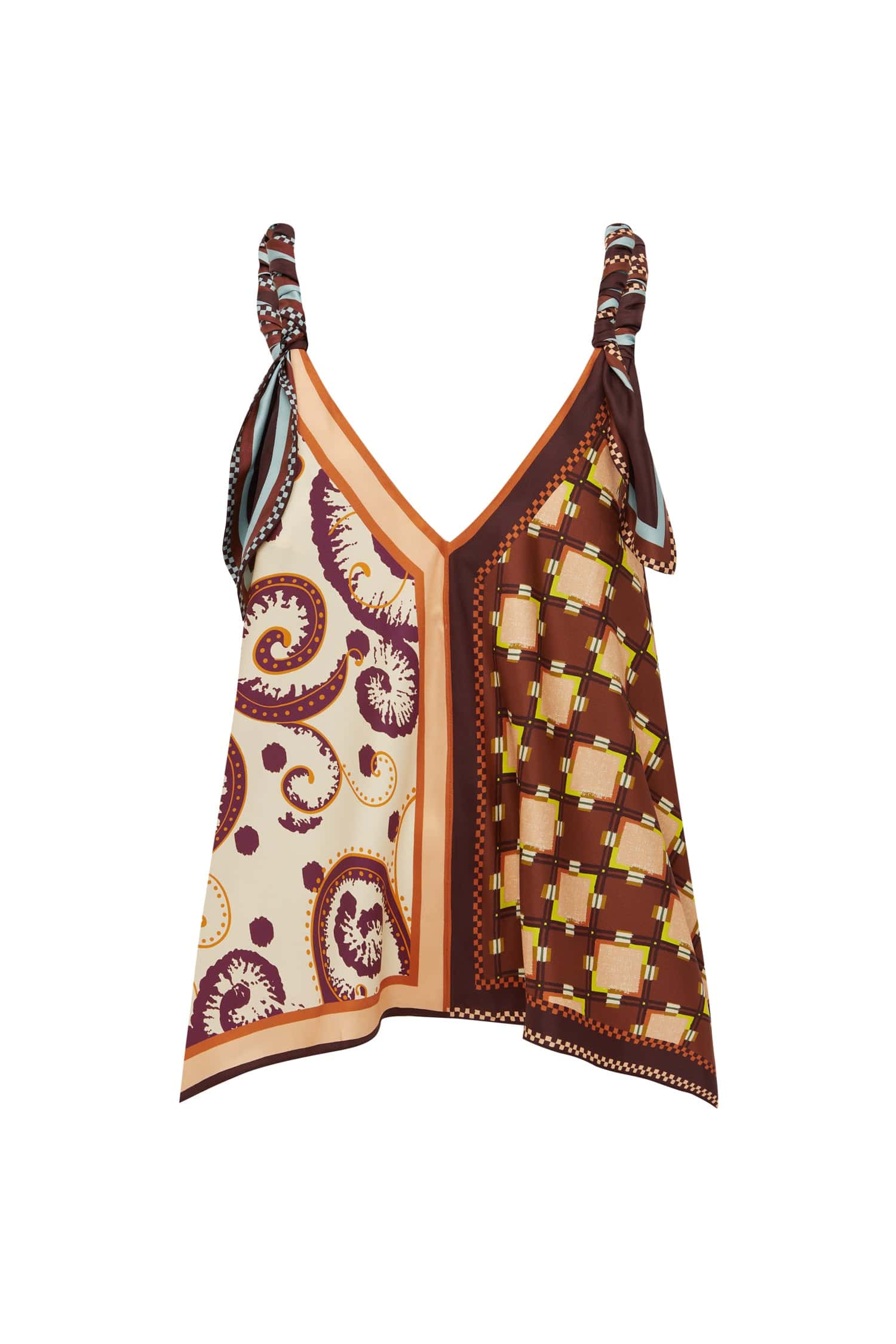 Alemais Wilson Silk Top  Sustainable Tops with Alemais print - Coveti Australian Designer