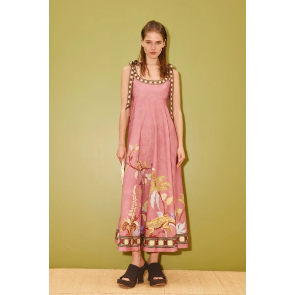 Alemais Zuri Ballet Sundress  Sustainable Dresses with Alemais print - Coveti Australian Designer