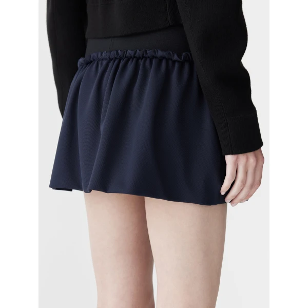 Bassike Gathered Mini Skirt, view 5