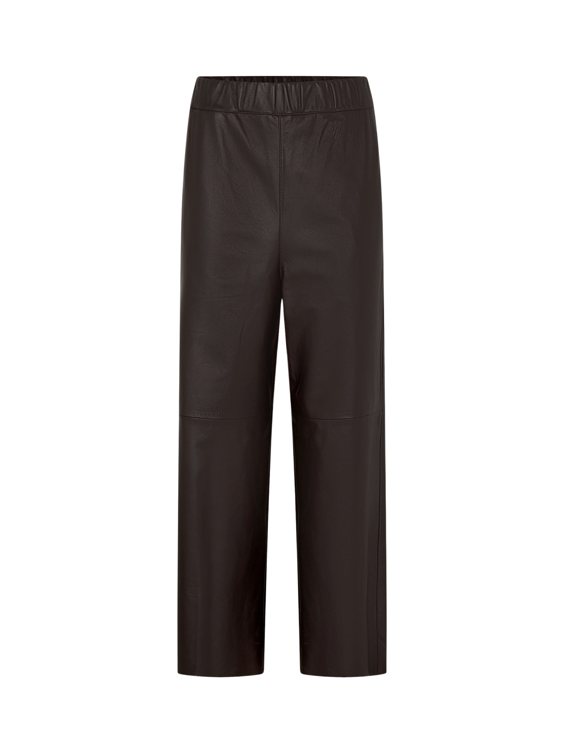 Leather Pull On Wide Leg Pant
