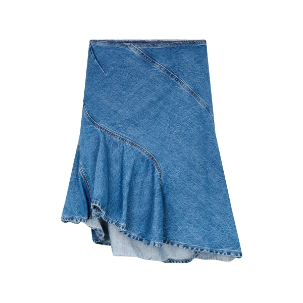 Panelled Denim Skirt
