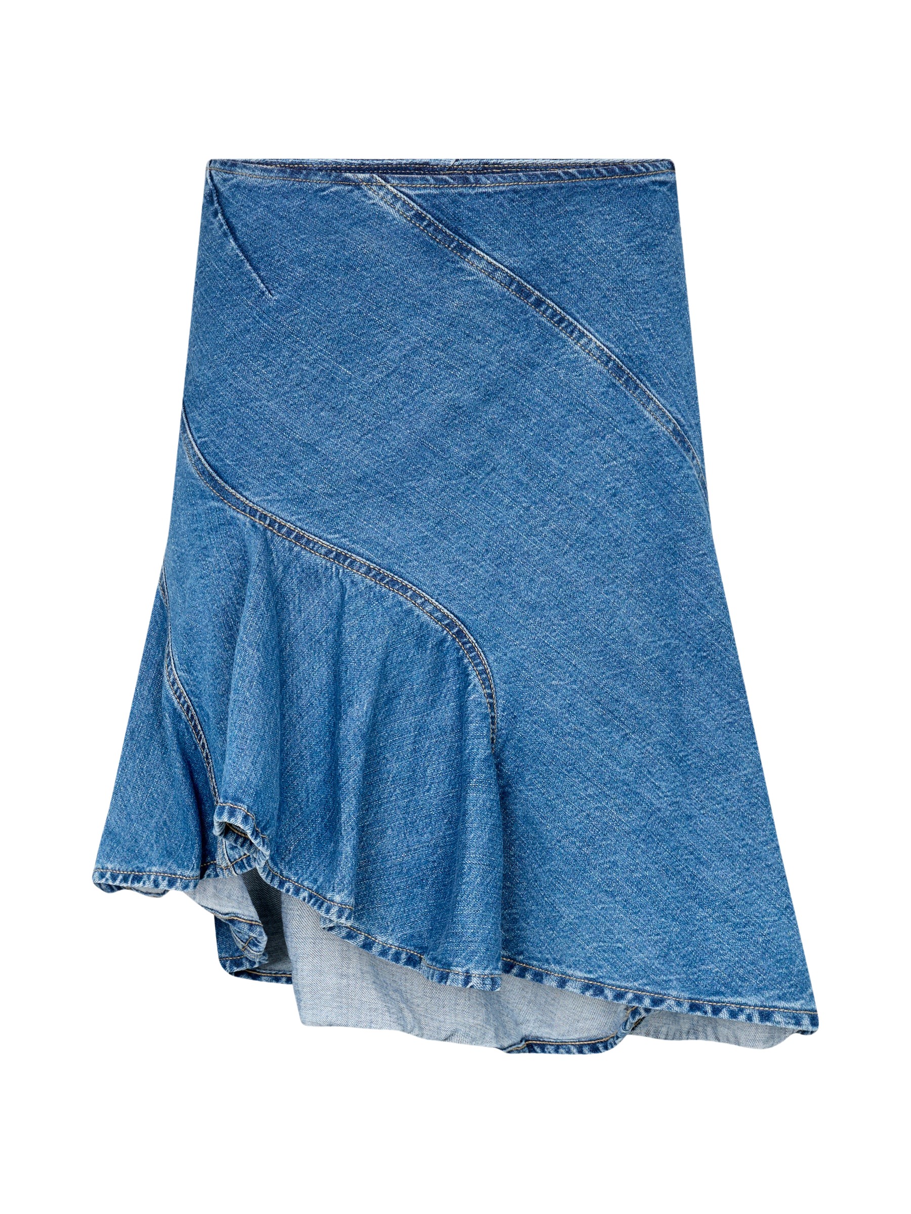 Bassike Panelled Denim Skirt
