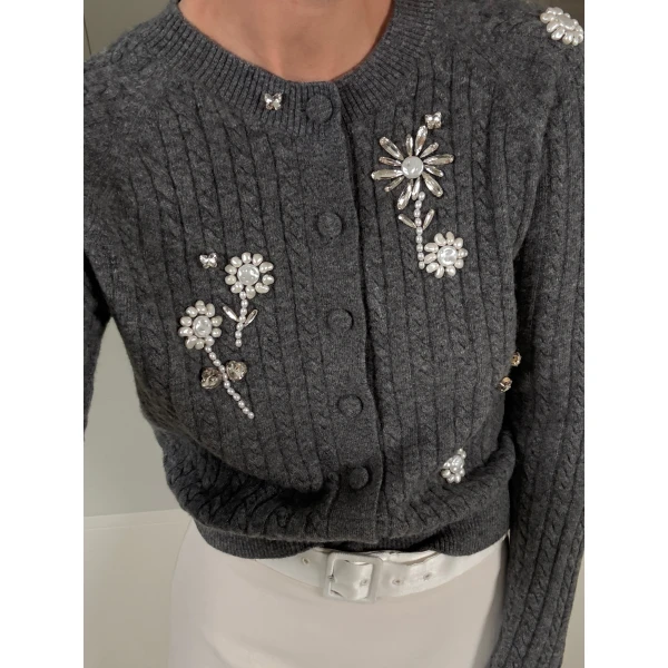 Bernadette Cardigan Gilberte Embroidered, view 3