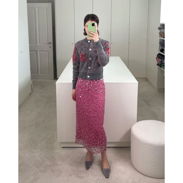 Bernadette Skirt Roxane Embroidered, view 2