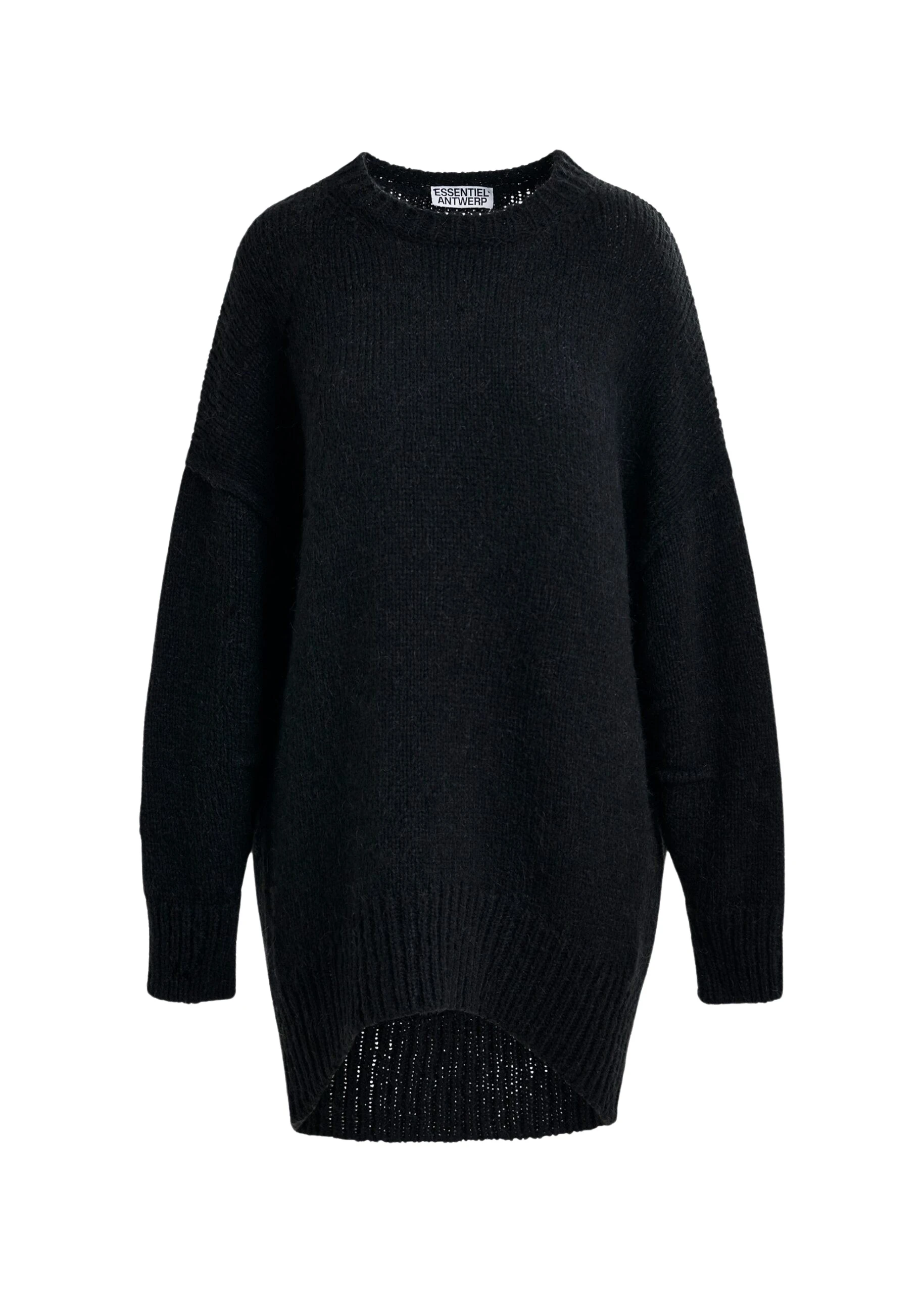 Black-knit-mini-dress-with-ruffle-detail-Essentiel-Antwerp-Dresses-scaled55442_nobg Essentiel Antwerp Black knit mini dress with ruffle detail - Essentiel Antwerp Dresses - Colorful Belgian Design - Shop at Coveti