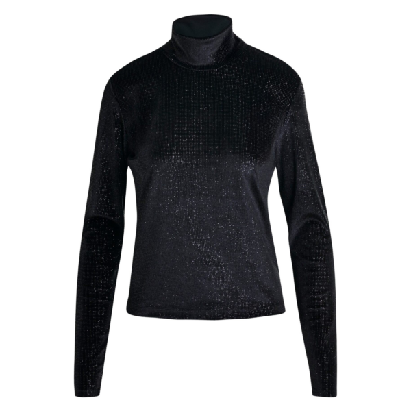 Essentiel Antwerp Black stretch-jersey turtleneck top - Essentiel Antwerp Tops - Colorful Belgian Design - Shop at Coveti