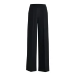 Essentiel Antwerp Black wide-leg pants with pressed crease - Essentiel Antwerp Pants - Colorful Belgian Design - Shop at Coveti