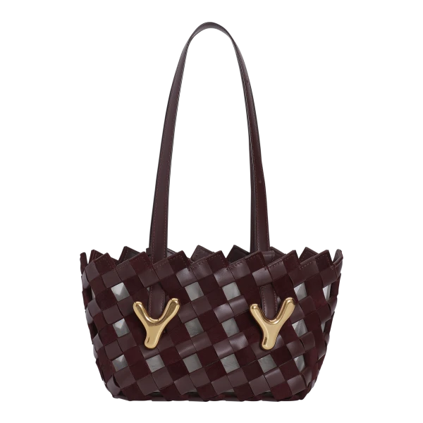 BOYY YY West 23 Woven Tote, Bordeaux Gaucho, view 2