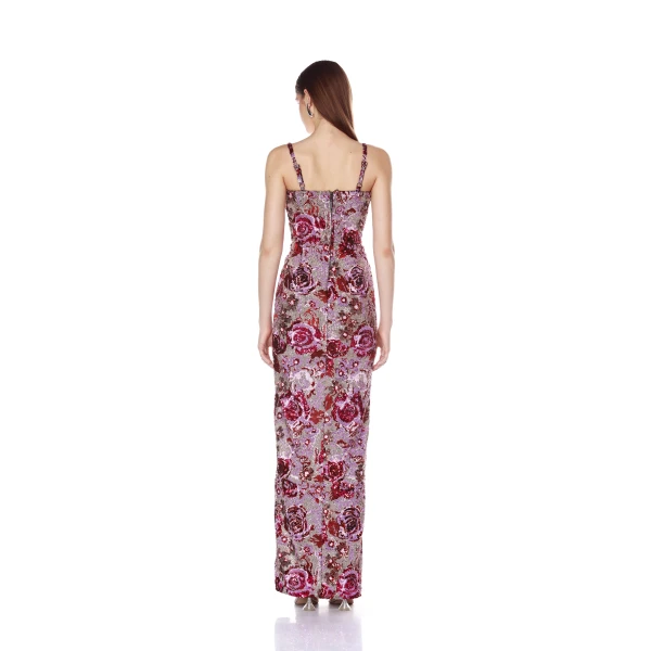 Bronx and Banco Allegra Pink Multi Maxi Dress, view 4