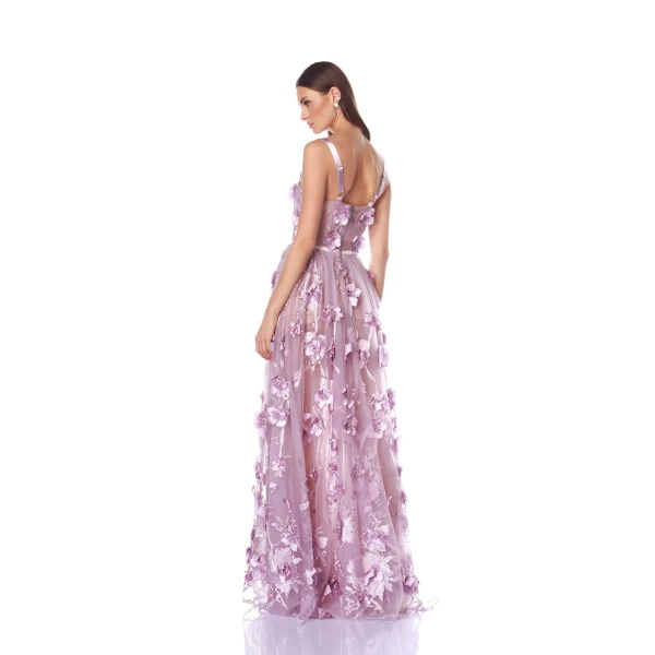 Bronx and Banco Anastasia Lavender Maxi Dress, view 3