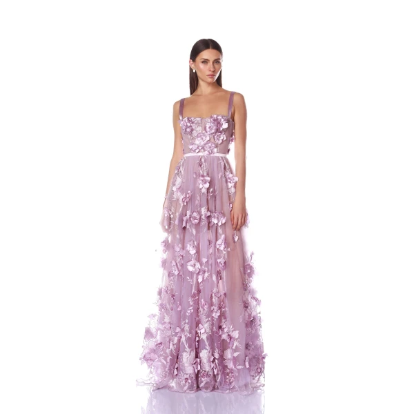 Bronx and Banco Anastasia Lavender Maxi Dress