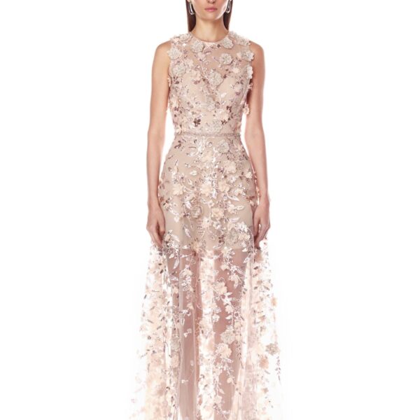 Arielle Floral Blush Gown
