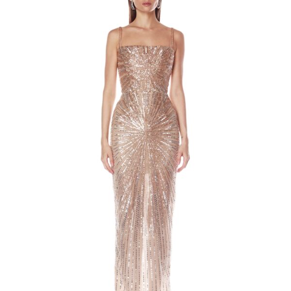 Bronx and Banco Dresses - Bronx and Banco Sequin Evening Dress - Natalie De'Banco Design - Shop at Coveti