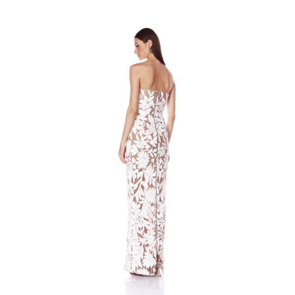 Bronx and Banco Dahlia White Maxi Dress, view 4