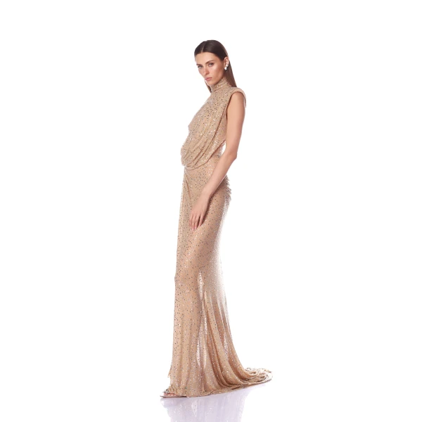 Bronx and Banco Diana One Shoulder Gown, view 3