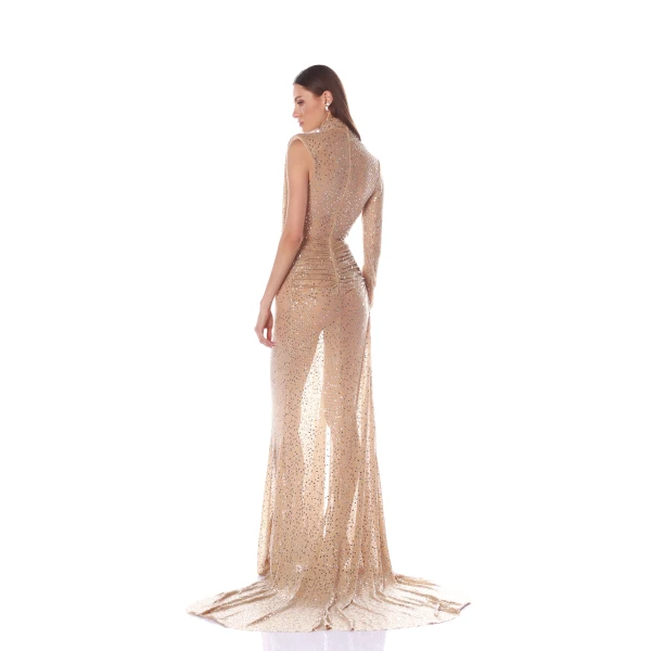 Bronx and Banco Diana One Shoulder Gown, view 4