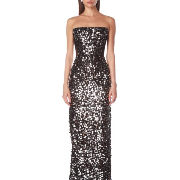 Bronx and Banco Dresses - Bronx and Banco Sequin Evening Dress - Natalie De'Banco Design - Shop at Coveti