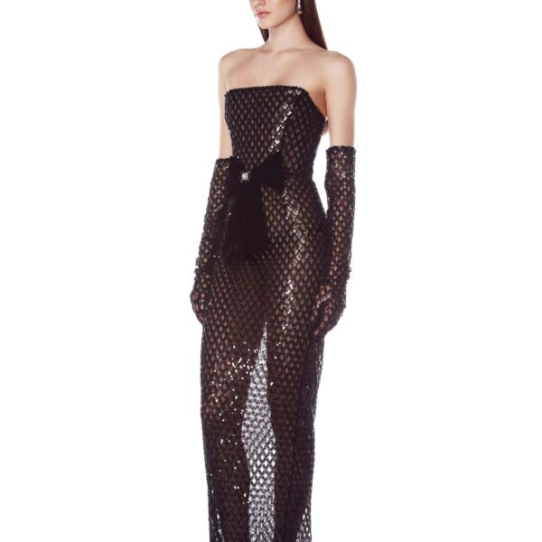 Bronx and Banco Dresses - Bronx and Banco Sequin Evening Dress - Natalie De'Banco Design - Shop at Coveti