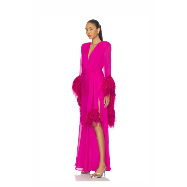 Bronx and Banco Geisha Fuchsia Maxi Dress