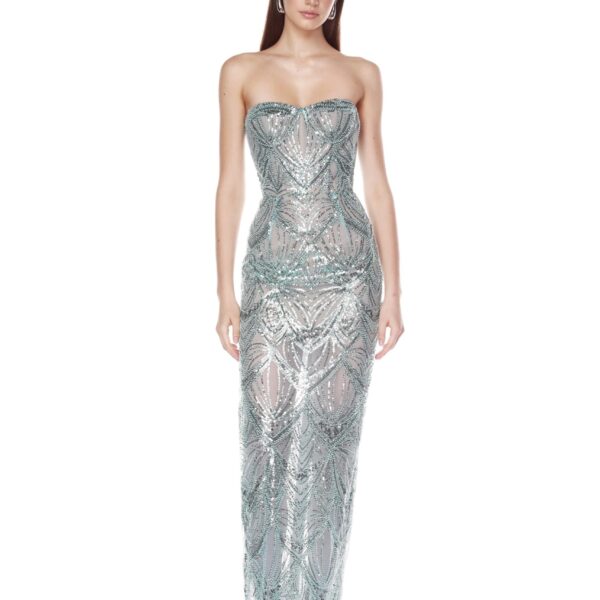 Bronx and Banco Dresses - Bronx and Banco Sequin Evening Dress - Natalie De'Banco Design - Shop at Coveti