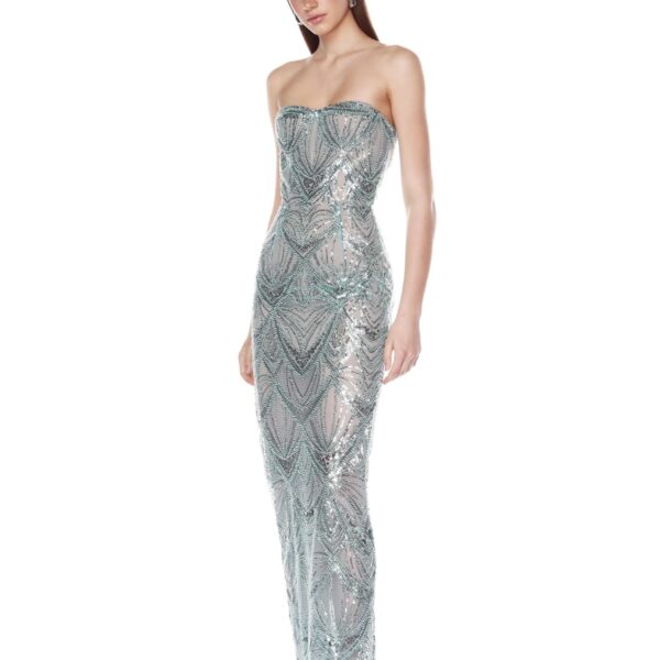 Bronx and Banco Dresses - Bronx and Banco Sequin Evening Dress - Natalie De'Banco Design - Shop at Coveti
