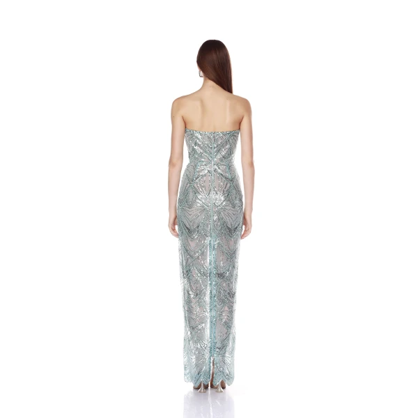 Bronx and Banco Giselle Powder Blue Maxi Dress, view 4