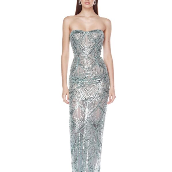 Bronx and Banco Dresses - Bronx and Banco Sequin Evening Dress - Natalie De'Banco Design - Shop at Coveti
