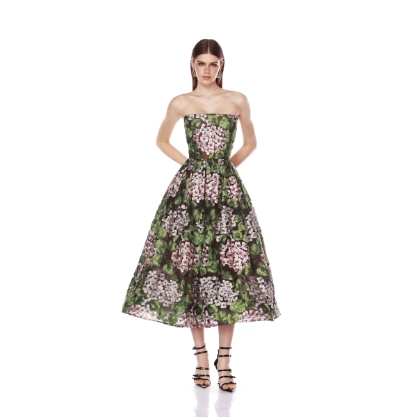 Bronx and Banco Kate Strapless Midi Dress