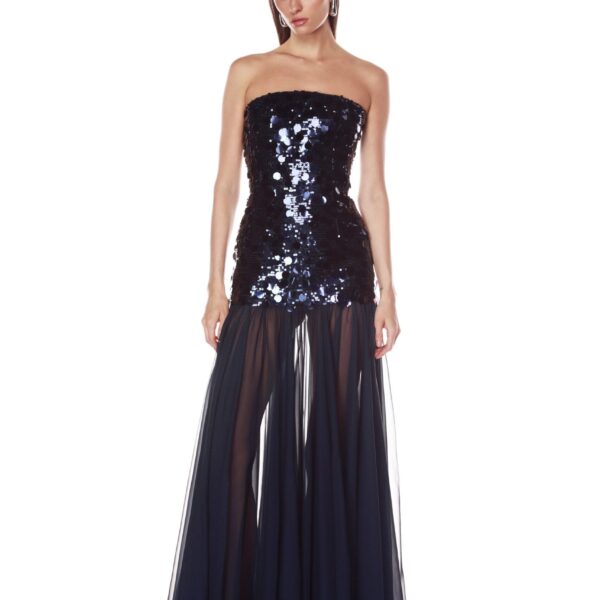 Bronx and Banco Dresses - Bronx and Banco Sequin Evening Dress - Natalie De'Banco Design - Shop at Coveti