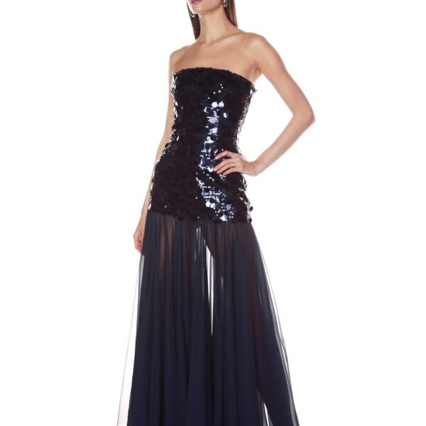 Bronx and Banco Dresses - Bronx and Banco Sequin Evening Dress - Natalie De'Banco Design - Shop at Coveti