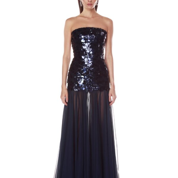 Bronx and Banco Dresses - Bronx and Banco Sequin Evening Dress - Natalie De'Banco Design - Shop at Coveti
