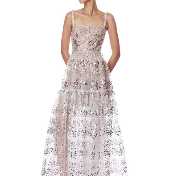 Bronx and Banco Dresses - Bronx and Banco Sequin Evening Dress - Natalie De'Banco Design - Shop at Coveti