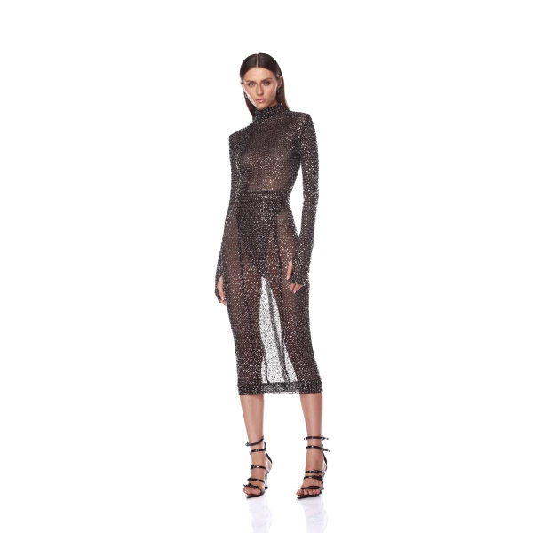 Bronx and Banco Bodysuit - Bronx and Banco Sequin Evening Dress - Natalie De'Banco Design - Shop at Coveti