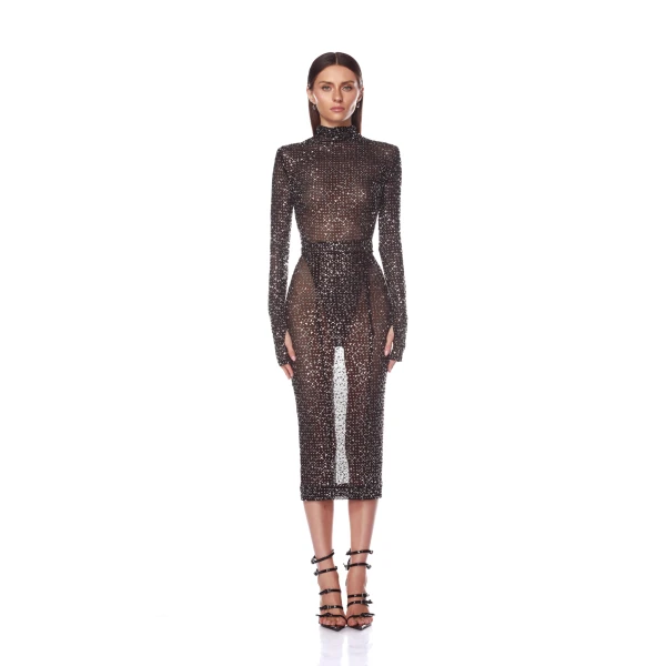 Bronx and Banco Bodysuit - Bronx and Banco Sequin Evening Dress - Natalie De'Banco Design - Shop at Coveti