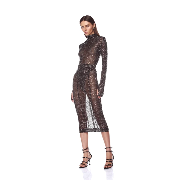Bronx and Banco Skirts - Bronx and Banco Sequin Evening Dress - Natalie De'Banco Design - Shop at Coveti