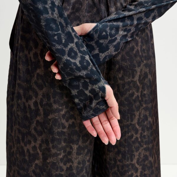 Essentiel Antwerp Brown and black leopard print turtleneck top - Essentiel Antwerp Tops - Colorful Belgian Design - Shop at Coveti