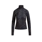Essentiel Antwerp Brown and black leopard print turtleneck top - Essentiel Antwerp Tops - Colorful Belgian Design - Shop at Coveti
