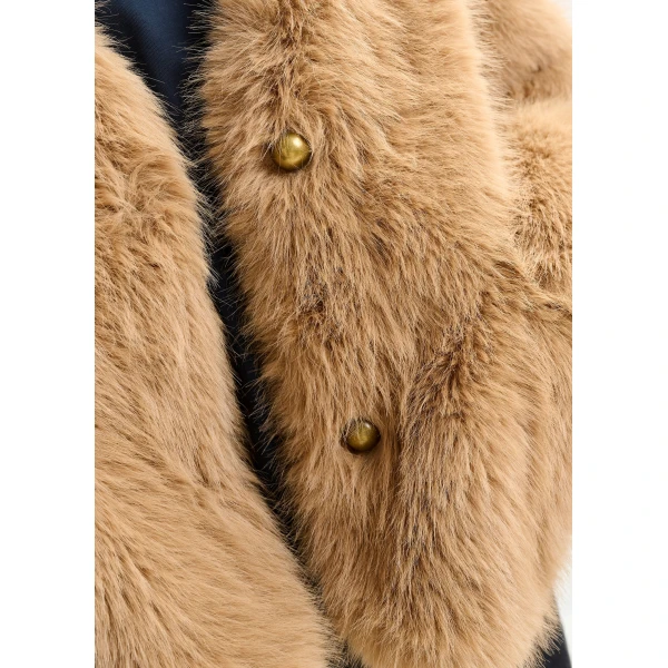 Essentiel Antwerp Brown faux fur jacket, view 5