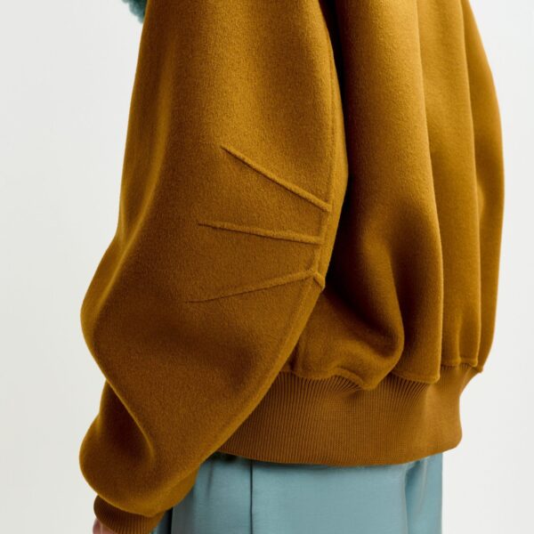 Essentiel Antwerp Brown oversized wool bomber jacket - Essentiel Antwerp Jackets - Colorful Belgian Design - Shop at Coveti