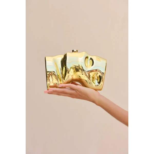 Cult Gaia Scrunch Clutch - Cult Gaia Clutch Bags - Bamboo & Acrylic Bags - Shop at Coveti