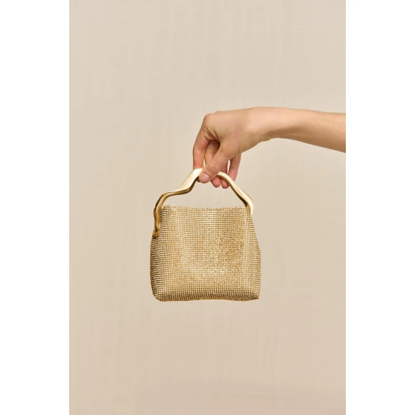 Cult Gaia Solene Mini Rhinestone Bag, view 2
