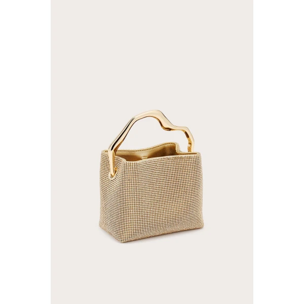 Cult Gaia Solene Mini Rhinestone Bag, view 3