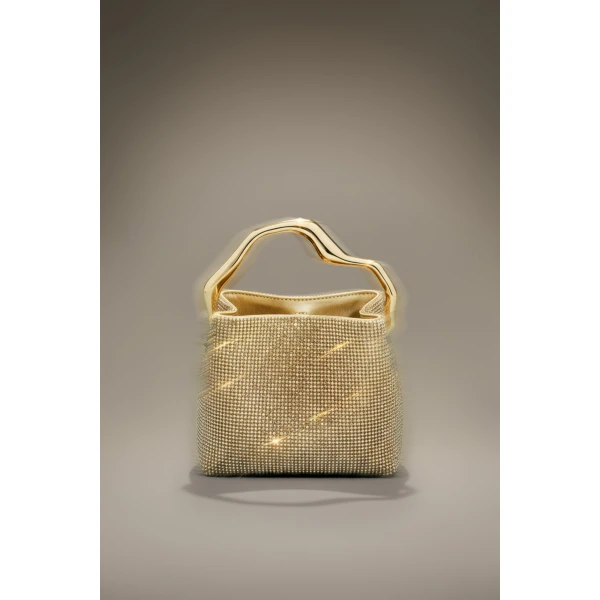 Cult Gaia Solene Mini Rhinestone Bag, view 5